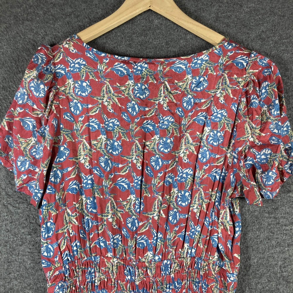 Natural Life Dress Womens Medium Floral Print Maxi Short Sleeve Boho Romantic - Picture 10 of 12